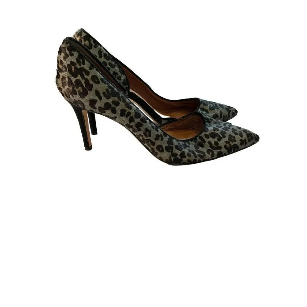 Halogen CalfHair Animal Print Leather Pumps